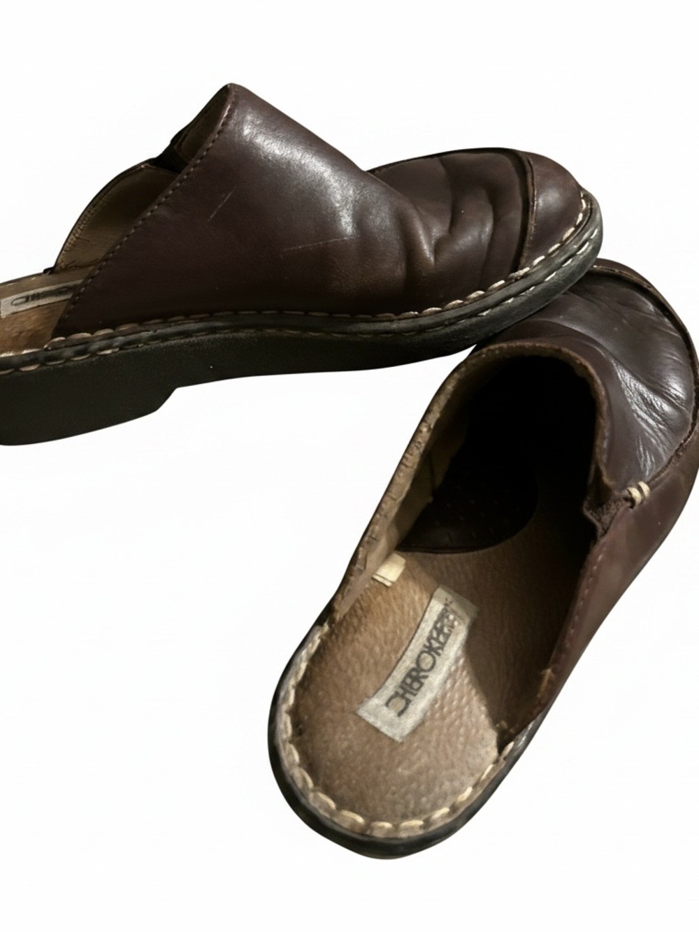 Cherokee Men's Dark Brown Leather Slip-On Loafers